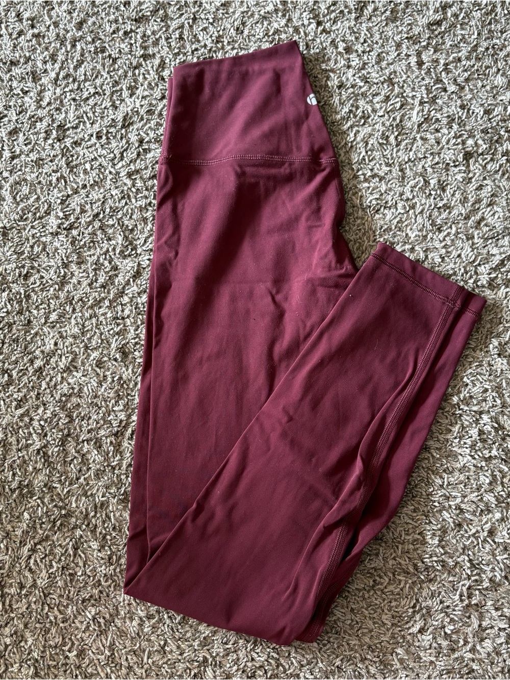 High-Rise Burgundy Leggings